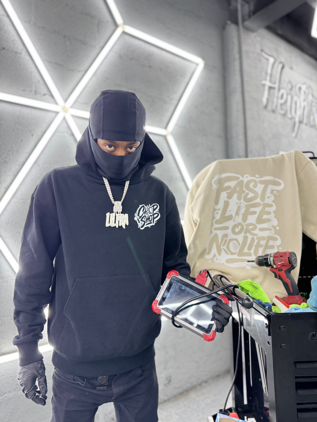 CHOP SHOP BLACK ROOKIE STRIKER HOODIE