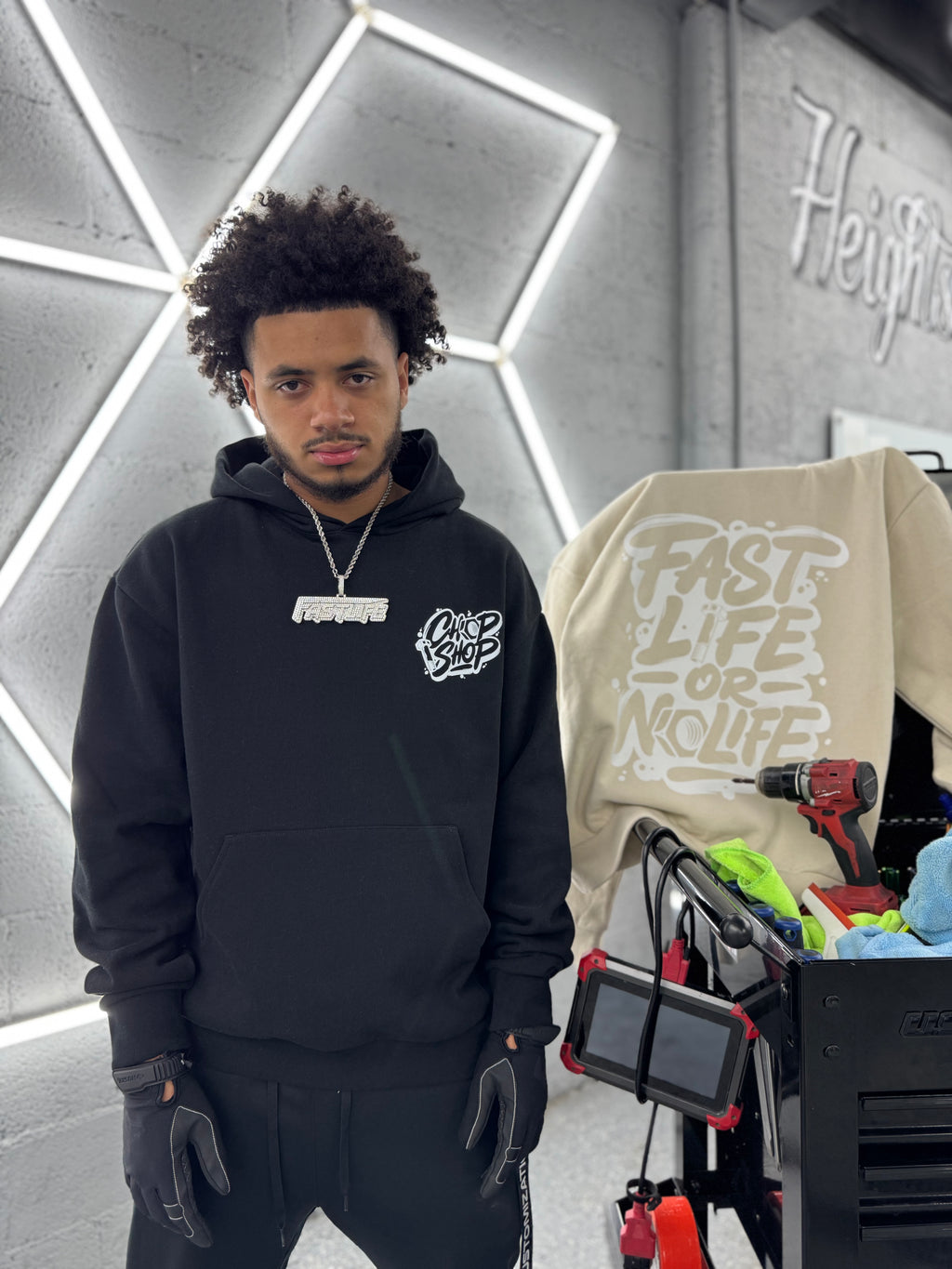 CHOP SHOP BLACK ROOKIE STRIKER HOODIE