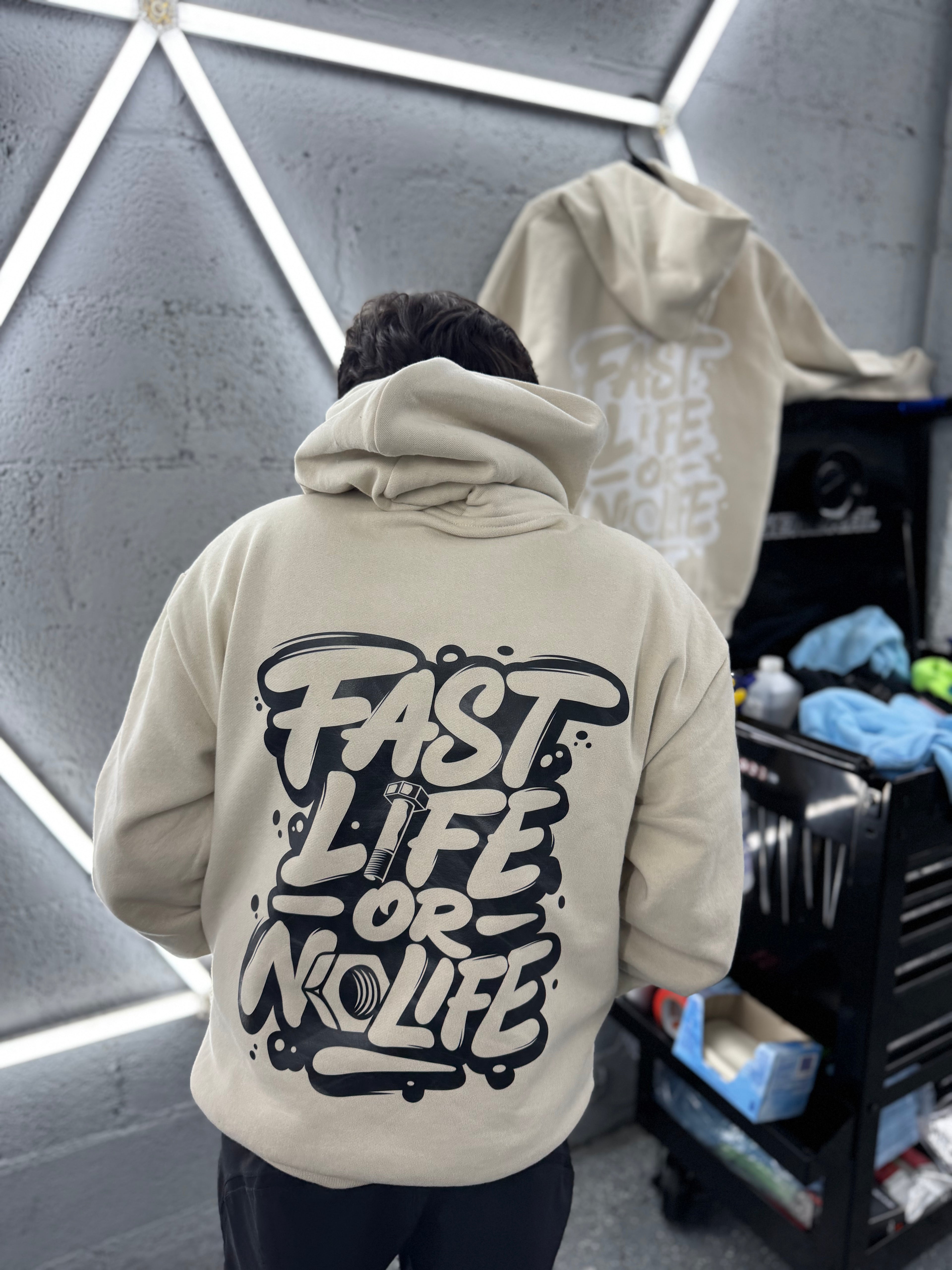 CHOP SHOP BEIGE ROOKIE STRIKER HOODIE